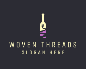 Food Wine Bar Bottle  logo design