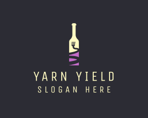 Food Wine Bar Bottle  logo design