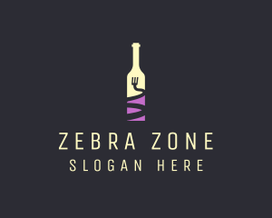 Food Wine Bar Bottle  logo design