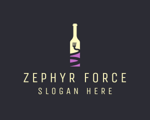 Food Wine Bar Bottle  logo design