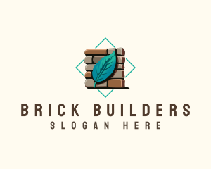 Leaf Brick Masonry logo design