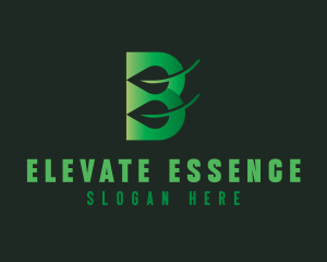 Eco Leaf Letter B Logo