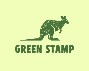 Rustic Green Kangaroo logo design