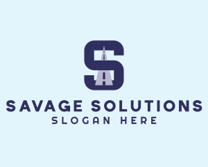 Highway Logistics Letter S logo design