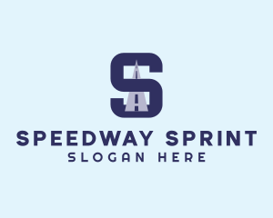 Highway Logistics Letter S logo design