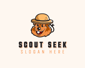 Camping Scout Beaver logo design