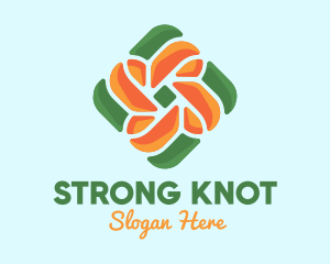 Floral Knot Nature logo design