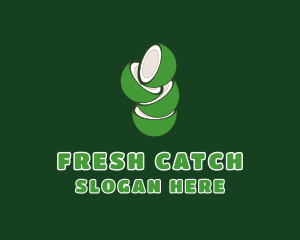 Green Fresh Coconut logo design