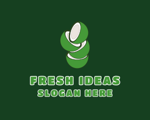 Green Fresh Coconut logo design