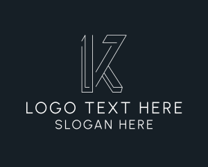 Elegant Geometric Letter K logo