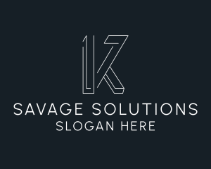 Elegant Geometric Letter K Logo