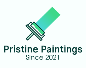 Gradient Paint Roller logo design