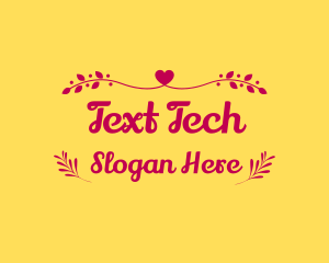 Ornamental Valentine's Text logo