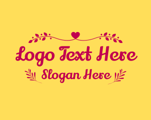Text - Ornamental Valentine's Text logo design