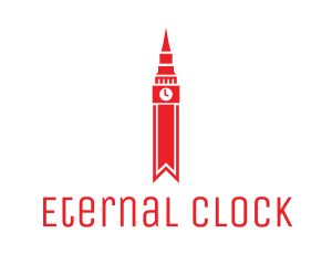 Red Clock Tower logo design