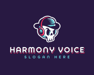 Skull Fedora Broadcasting logo design