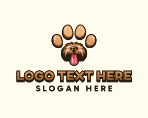 Paw Print Dog logo