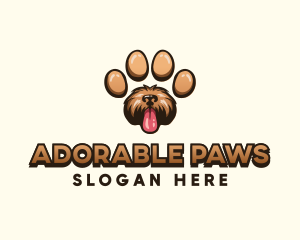 Paw Print Dog logo design