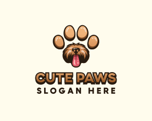 Paw Print Dog logo design