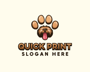 Paw Print Dog logo design