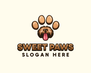 Paw Print Dog logo design