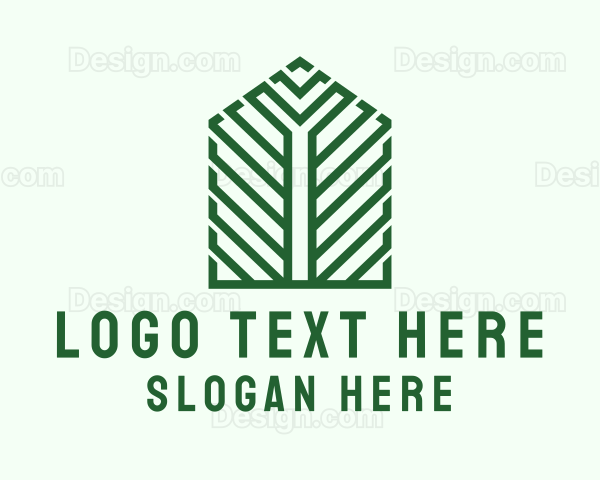 Green Building Structure Logo