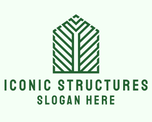 Green Building Structure  logo design