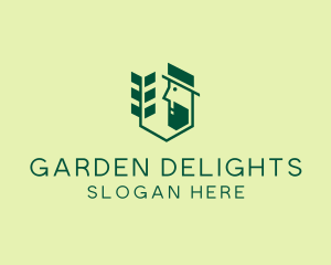 Green Gardener Man logo design