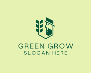 Green Gardener Man logo design