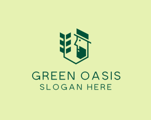 Green Gardener Man logo design