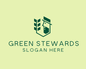 Green Gardener Man logo design