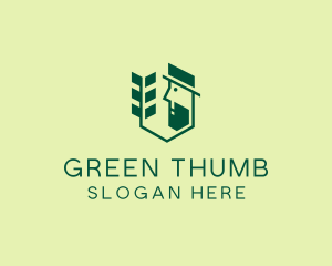 Green Gardener Man logo design