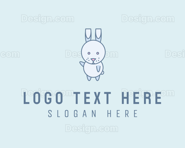 Cute Dancing Rabbit Logo