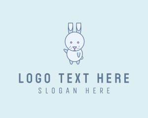 Cute Dancing Rabbit Logo