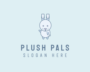 Cute Dancing Rabbit logo design