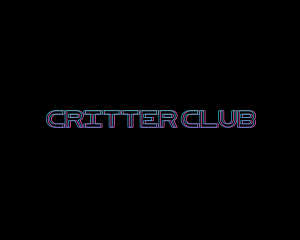 Neon Color Split Club Party logo design