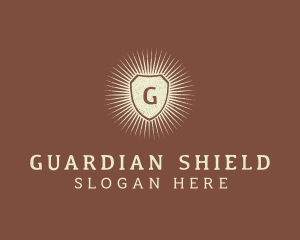 Retro Brand Shield logo design