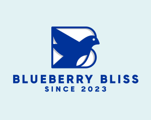 Blue Bird Letter B logo design