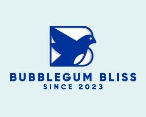 Blue Bird Letter B logo design