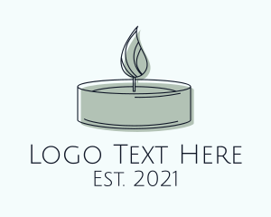 Scented Tealight Candle logo design