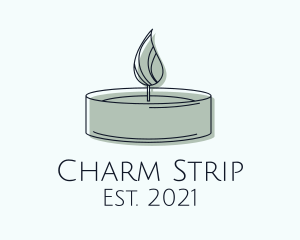 Scented Tealight Candle logo design