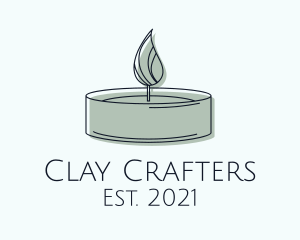 Scented Tealight Candle logo design