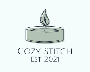 Scented Tealight Candle logo design