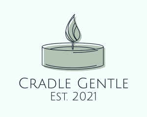 Scented Tealight Candle logo design