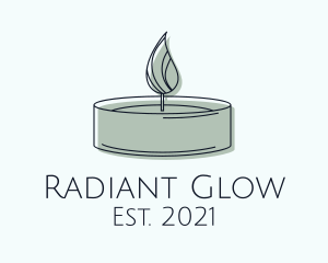 Scented Tealight Candle logo design