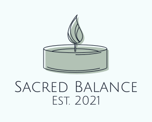 Scented Tealight Candle logo design