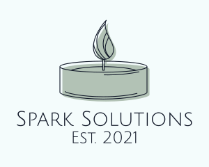 Scented Tealight Candle logo design