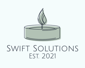 Scented Tealight Candle logo design