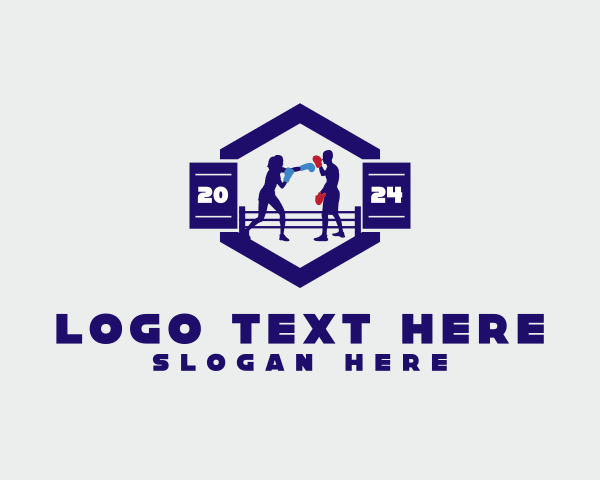 Boxing Ring logo example 1