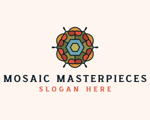 Flower Lantern Mosaic logo design